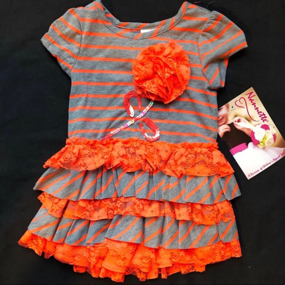 Nannette 3T Dress With Tiered Lace Detail Skirt